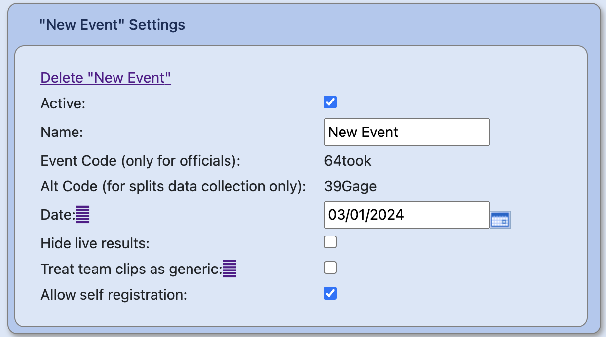 Image of Event Settings Interface