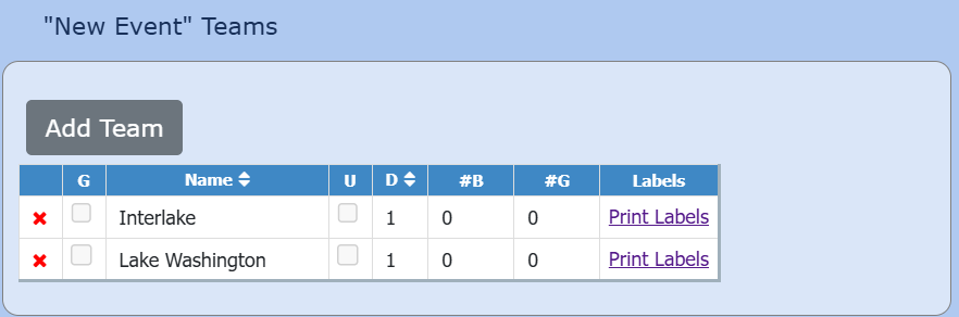Image of Adding Teams to Events